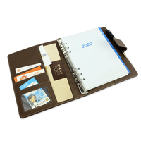 Reliure professionnelle en cuir PU de qualité supérieure - Carnet à feuilles mobiles A4 A5 pour le bureau et les voyages d'affaires