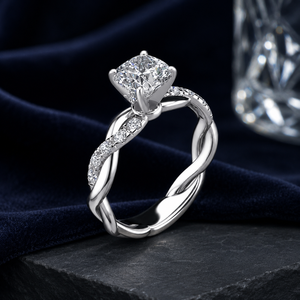 Anello Elegante a Forma di Quadrato Color Rosa per Donne - Product Image 3