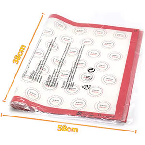 Tapis <span class=keywords><strong>de</strong></span> cuisson en <span class=keywords><strong>fibre</strong></span> <span class=keywords><strong>de</strong></span> <span class=keywords><strong>verre</strong></span> enduit <span class=keywords><strong>de</strong></span> silicone antiadhésif pour biscuits et macarons - Product Image 4