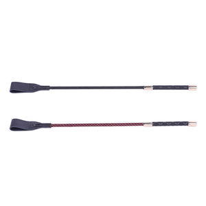 Fouet SM en cuir véritable noir, long, pour adultes, usage BDSM. - Product Image 1