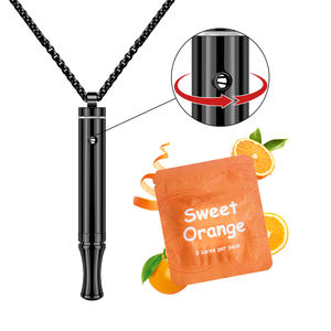Colgante para Dejar <span class=keywords><strong>de</strong></span> Fumar, Joyería Antiestrés, Silbato, Inhalador sin <span class=keywords><strong>Humo</strong></span> con Aceite Esencial para Meditación, Collar <span class=keywords><strong>de</strong></span> Respiración para la Ansiedad - Product Image 3