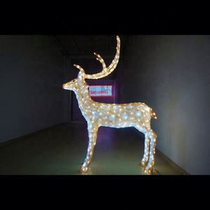 Luz de ciervo de Navidad decorativa iluminada artificial con IP44 impermeable 110V-240V colores blancos y marrones compatibles - Product Image 2