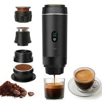 Machine à expresso portable haute pression 20 bars, système de brassage, fonctionnement à un bouton, design compact et ergonomique pour utilisation en voiture et à l'hôtel