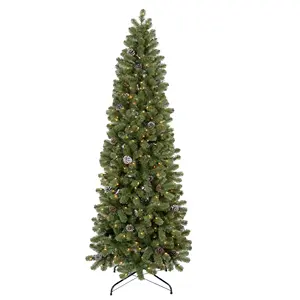 Cono de pino real Árbol de Navidad Lujo Nuevo diseño Árbol de Navidad Fabricante Artificial Venta al por mayor Lápiz verde Árboles de Navidad