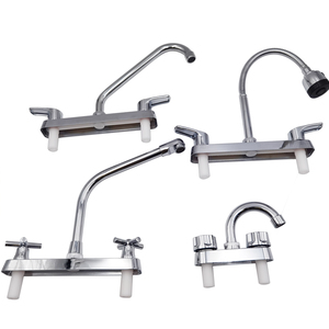 Nam Mỹ đôi xử lý lưu vực bồn rửa nhà bếp Vòi 8 "inch Chrome nhựa vòi nước NBYT-30337 - Product Image 3