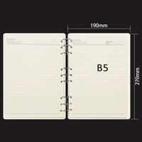 Reliure transparente en acrylique A5 A6 B5, carnet A5, 40 feuilles, 80 pages