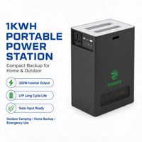 Station d'alimentation portable 300W 1000Wh, système de stockage d'énergie LFP, conception modulaire, BMS, 6000 cycles, station d'alimentation solaire