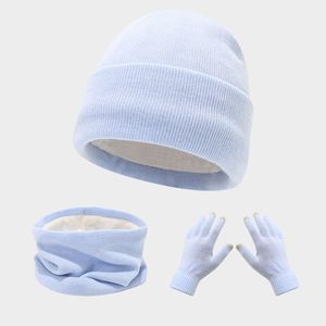 Promotion 3PCS Children's Acrylic Beanie <b>Hat</b> Warmer & <b>Gloves</b> Neck Gaiter <b>Set</b> for Outdoor Sports - Product Image 5