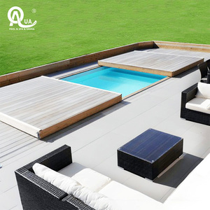 Water Crown Intelligent Sliding Pool Cover Waterproof Dustproof Motorized <b>Moving</b> Cover For Resort Swimming Facilities - Product Image 1
