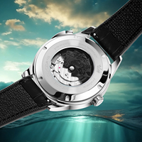 Montre mécanique SWAN Diamond Sport analogique avec bouton européen, jeu de roulette amusant, verre saphir, résistance à l'eau 3BAR, luxe diamant