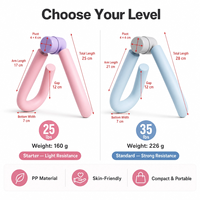 Ejercitador de Muslos Internos Thigh Master de 25/35/45 LBS, Entrenador de Suelo Pélvico Portátil Multifuncional y Duradero para Piernas, Brazos y Glúteos, para Uso en Casa