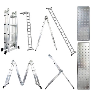 Bước Bán Hàng Hàng Đầu Bản Lề Nhôm Đa Năng Gấp Thang Chân Cao Su - Product Image 6