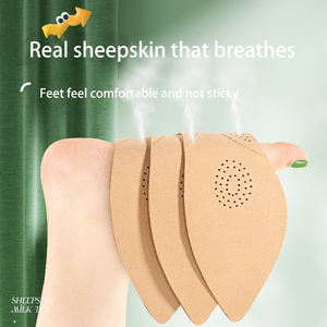 Vente en gros de semelles de sport et de confort en peau de mouton véritable Inserts de chaussures en <span class=keywords><strong>cuir</strong></span> fin pour éviter le meulage des <span class=keywords><strong>pieds</strong></span> quantité minimale de commande blister 1 paire - Product Image 2