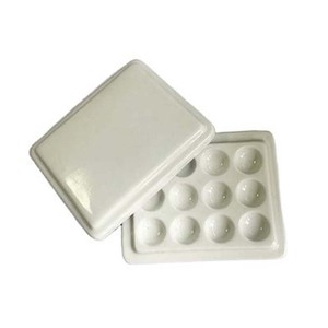 Paleta de Cerámica Dental de 12 Orificios con Tapa, Plato para Mezclar, Humedecer y Mojar Porcelana Dental - Product Image 1