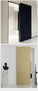 Componentes de herrajes para puertas ocultas bidireccionales, riel colgante invisible para puertas correderas, riel oculto sin rieles para puertas de madera suspendidas - Product Image 2