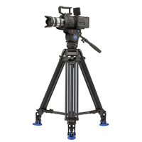 Trépied vidéo en aluminium léger pour prise de vue en Studio, charge utile de 4KG, trépied réglable en hauteur, livraison gratuite