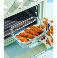 Ensemble de récipients de stockage d'aliments en verre borosilicaté Loquet hermétique étanche Couvercles en plastique Conteneur de stockage micro-ondes