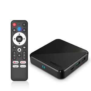 Boîtier Android TV BT5.4 Wifi 6 avec <span class=keywords><strong>Google</strong></span> Assistant, lecteur multimédia de streaming pour cinéma maison intelligent - décodeur - Product Image 1
