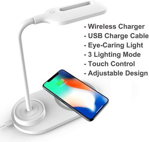 Không Dây Sạc Với 10W <span class=keywords><strong>LED</strong></span> Bàn Đèn Đêm Đèn Lồng DC 2V Hoặc 10V USB Thay Đổi Độ Sáng Bảng Ánh Sáng 9V Cho Điện Thoại 3 Màu Sắc Thay Đổi Độ Sáng - Product Image 2