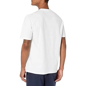 Men's White Short Sleeve O-Neck <b>T</b>-<b>Shirt</b> <b>Olive</b> <b>Green</b> Contrast Trim Quick Dry Anti-Wrinkle 100% Cotton Regular Fit 180g Custom - Product Image 6