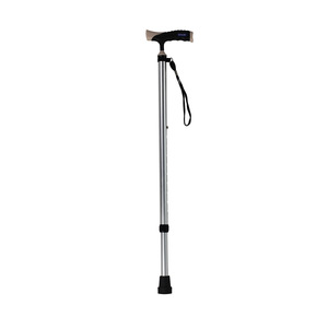 <b>Walking</b> Stick Aluminum Alloy Anti-Slip Rubber Tip Adjustable Height For Elderly Hiking Support - Product Image 1