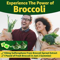 Gummies sans sucre au sulforaphane liquide, complément de sulforaphane 150 mg issu de pousses de brocoli