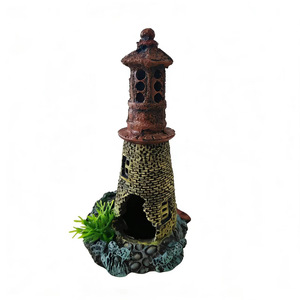 Adorno <span class=keywords><strong>de</strong></span> Paisaje para Pecera con Forma <span class=keywords><strong>de</strong></span> <span class=keywords><strong>Faro</strong></span> Antiguo, Accesorio Decorativo Especial para Acuarios - Product Image 6