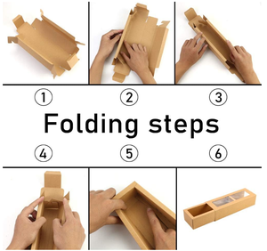 Коричневые крафт-коробки для макарон с прозрачным окном, небольшой контейнер для выпечки, упаковочный контейнер с УФ-покрытием и тиснением, тип папки для макарон - Product Image 2