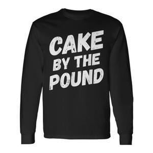 T-shirt a maniche lunghe Cake By The Pound con design a tema snack e dolci - Product Image 1