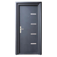 Fournisseur de portes en Chine, prix de gros, porte d'entrée sécurisée en acier pour immeuble, porte extérieure en acier métallique sécurisée