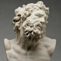 Portrait en marbre de raton laveur grec ancien Sculpture élégante de jardin entourant la sculpture sur pierre