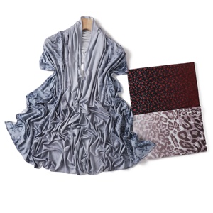 Nouveau châle ombré, long foulard imprimé dégradé, bandeau musulman, hijab respirant pour le Ramadan, doux, en jersey pour femme - Product Image 6