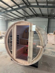 ห้องซาวน่าถังไม้กลางแจ้งไม้ซีดาร์2คนทนทาน - Product Image 5