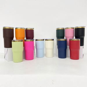 Keep Hot Cold Powder Coated 20oz Gold Plated Tumbler <b>Travel</b> <b>Mug</b> for Laser Engraving - Product Image 1