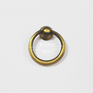 <b>Antique</b> Bronze Ring Pull Handle Zinc Alloy Traditional Drawer Furniture Hardware - Product Image 5