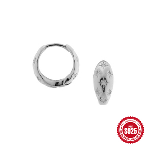 CANNER Pendientes de Aro Gruesos Octogonales de 9mm con Estrella, de Plata S925, Joyería Fina para Mujer - Product Image 5