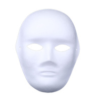 Masque de renard en papier pour enfants, à peindre soi-même, blanc, demi-visage, chat, visage complet, maquillage facial de l'opéra de Peking, fait main, DIY