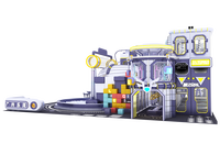 Structures de jeux intérieures sur mesure, toboggans, piscine à balles en plastique, équipement de jeux souples pour zone enfant, usage commercial, garantie 1 an