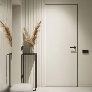 Engsel tersembunyi untuk pintu kabinet warna putih pintu kayu rahasia pintu tersembunyi untuk di dalam