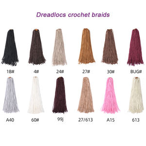 Extensions de cheveux synthétiques en gros, dreadlocks pré-bouclées afro douces, sister locs, tresses au crochet, pour femmes - Product Image 2