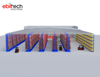 Système de stockage industriel autoportant en acier, rayonnage cantilever robuste et antirouille pour entrepôt