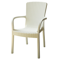 Chaise de jardin en plastique design rotin moderne pour terrasse extérieure