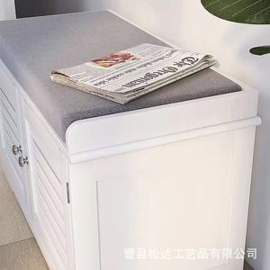 Wooden <b>shoe</b> changing stool, <b>shoe</b> cabinet, entrance <b>shoe</b> bench, solid wood <b>shoe</b> <b>rack</b>, simple <b>storage</b> stool, long bench. - Product Image 2