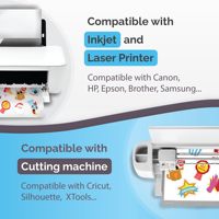 Papier autocollant transparent blanc A4, imperméable, imprimable, compatible jet d'encre/laser, pour étiquettes rapides en polypropylène, idéal pour les courses.