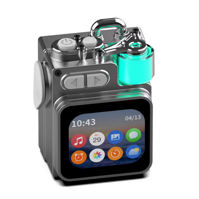 5W Touch Screen Bluetooth Speaker, RGB LED Boombox Support SD Card APP Control Alarm Calendar Outdoor Subwoofer
