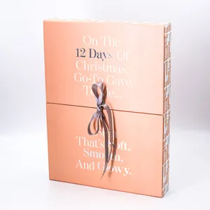 luxury Custom big daily 12 days surprise Necklace gift advent calendar Mysterious boxes for makeup