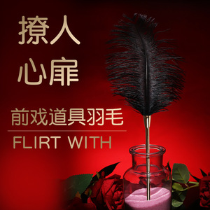 Bâtonnet à plumes Jiuai rouge, plumes douces pour les jeux coquins et érotiques, jouet pour adultes - Product Image 2