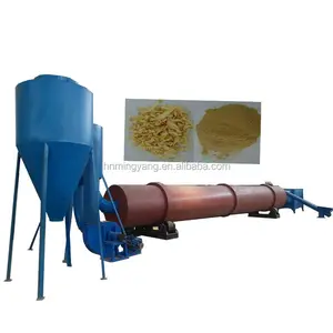 1 t/h big capacity rotary drum dryer for sawdust 4 kw electricity rotor sawdust rotary dryer