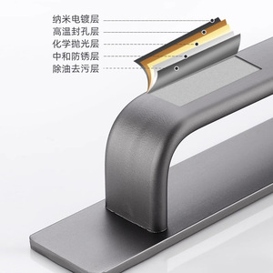 Gubie No Drill Aluminum Alloy Door Handle Bow Shape Surface Mounted For <b>Glass</b> Door <b>Window</b> Balcony - Product Image 4