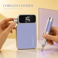 Machine à ongles sans fil Purple Coreless 7800mAh Max 85W, lime à ongles électrique pour usage professionnel en salon de manucure, prise en charge OEM ODM